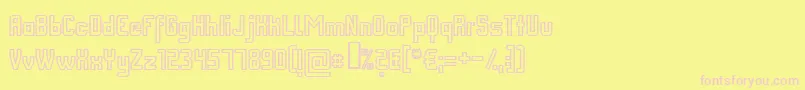 FmCollegeTeamOutline Font – Pink Fonts on Yellow Background