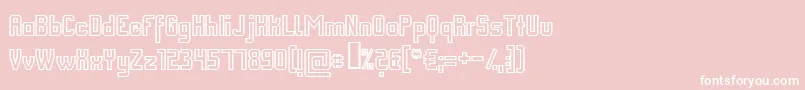 FmCollegeTeamOutline Font – White Fonts on Pink Background