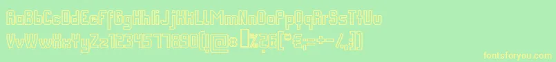 FmCollegeTeamOutline Font – Yellow Fonts on Green Background