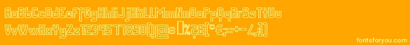 FmCollegeTeamOutline Font – Yellow Fonts on Orange Background
