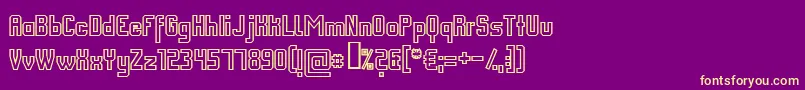 FmCollegeTeamOutline Font – Yellow Fonts on Purple Background