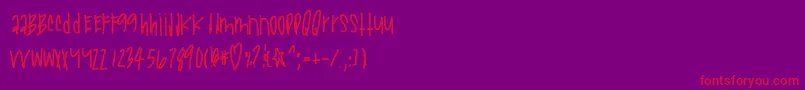 Newarcades Font – Red Fonts on Purple Background