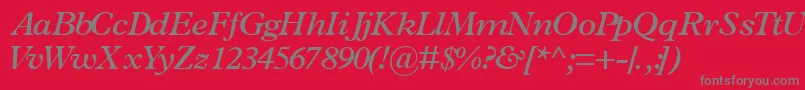 More about TerminussskSemibolditalic Font TerminussskSemibolditalic Font – Gray Fonts on Red Background