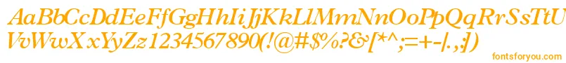 TerminussskSemibolditalic Font – Orange Fonts on White Background