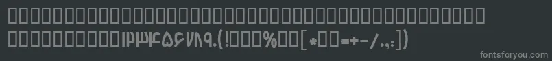 Fonte BBardiyaBold – fontes cinzas em um fundo preto