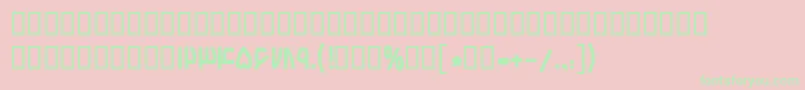 BBardiyaBold Font – Green Fonts on Pink Background