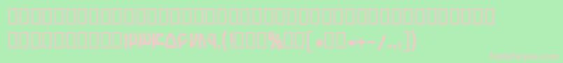 BBardiyaBold Font – Pink Fonts on Green Background