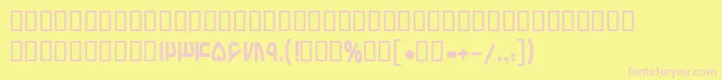 BBardiyaBold Font – Pink Fonts on Yellow Background