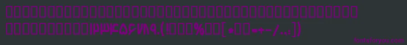 Czcionka BBardiyaBold – fioletowe czcionki na czarnym tle