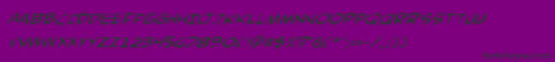 Comicv3i-fontti – mustat fontit violetilla taustalla