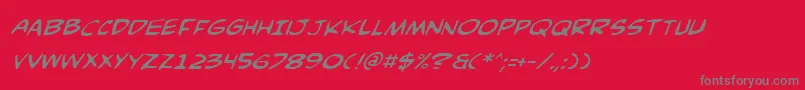 Comicv3i Font – Gray Fonts on Red Background