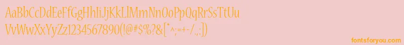 Шрифт NuevastdLightcond – оранжевые шрифты на розовом фоне