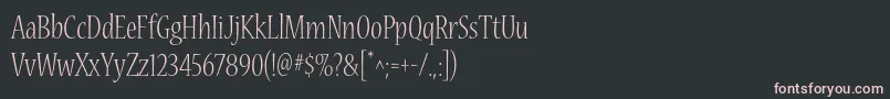 フォントNuevastdLightcond – 黒い背景にピンクのフォント