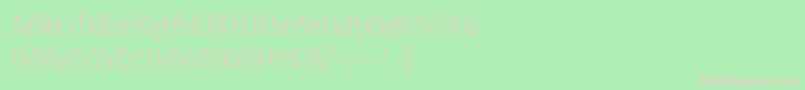 NuevastdLightcond Font – Pink Fonts on Green Background