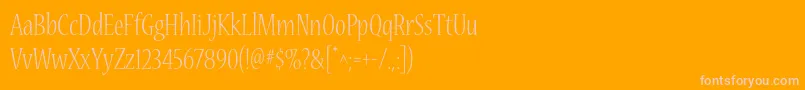 NuevastdLightcond Font – Pink Fonts on Orange Background