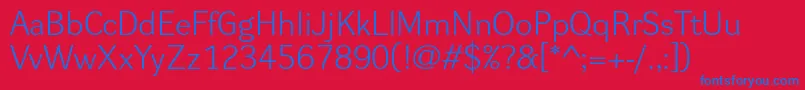 Dynagroteskle Font – Blue Fonts on Red Background