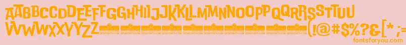 DoublebassRegularTrial Font – Orange Fonts on Pink Background