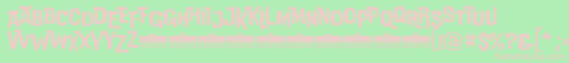 DoublebassRegularTrial Font – Pink Fonts on Green Background