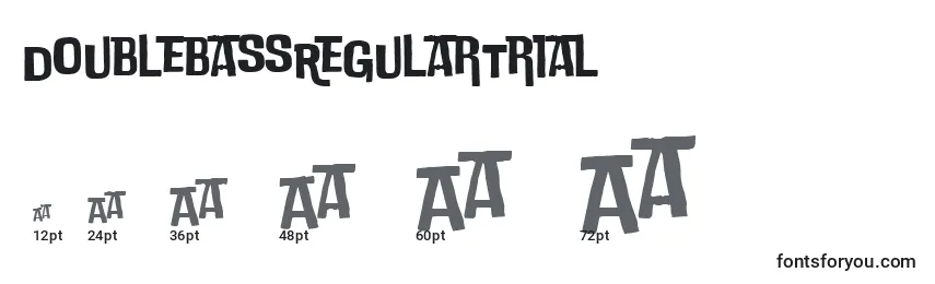 Размеры шрифта DoublebassRegularTrial