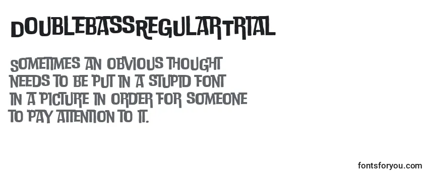 Review of the DoublebassRegularTrial Font