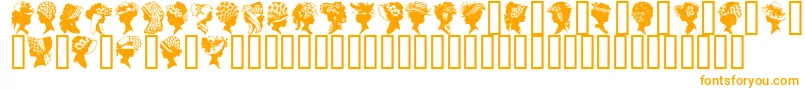 GeProfileSilhouettes Font – Orange Fonts on White Background