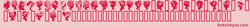 Шрифт GeProfileSilhouettes – красные шрифты на розовом фоне