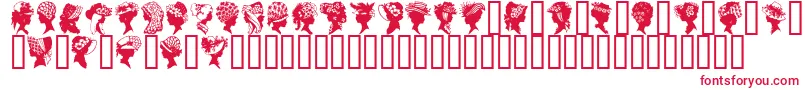 Шрифт GeProfileSilhouettes – красные шрифты на белом фоне