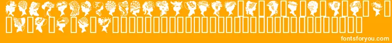 GeProfileSilhouettes Font – White Fonts on Orange Background