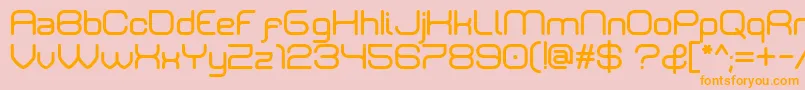 Rivaldizakie Font – Orange Fonts on Pink Background