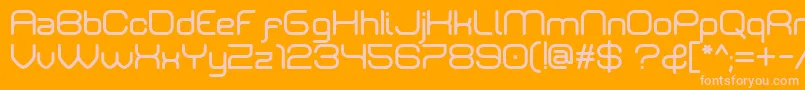 フォントRivaldizakie – オレンジの背景にピンクのフォント