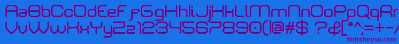 Rivaldizakie Font – Purple Fonts on Blue Background