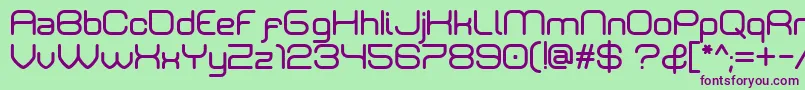 Шрифт Rivaldizakie – фиолетовые шрифты на зелёном фоне