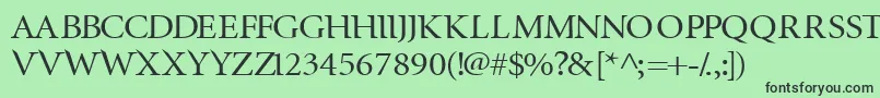Infrared Font – Black Fonts on Green Background