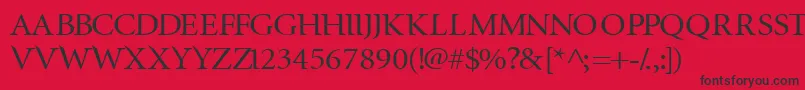 Infrared Font – Black Fonts on Red Background
