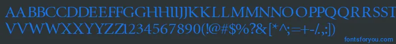 Infrared Font – Blue Fonts on Black Background