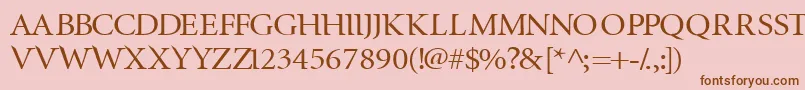Infrared Font – Brown Fonts on Pink Background