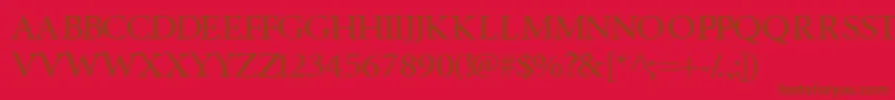 Infrared Font – Brown Fonts on Red Background