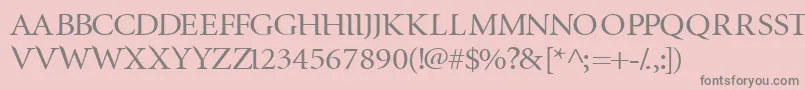 Infrared Font – Gray Fonts on Pink Background