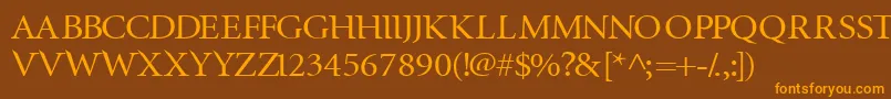 Infrared Font – Orange Fonts on Brown Background