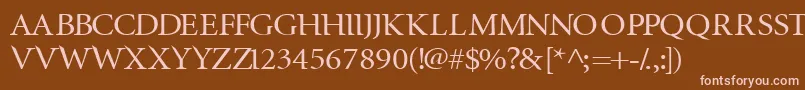 Infrared Font – Pink Fonts on Brown Background