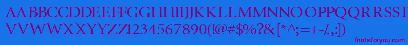 Infrared Font – Purple Fonts on Blue Background