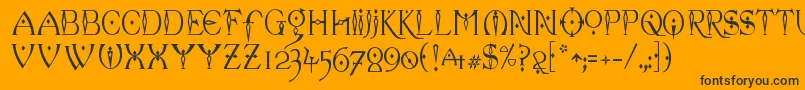 Celexa Font – Black Fonts on Orange Background