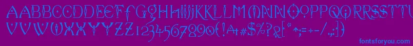 Celexa Font – Blue Fonts on Purple Background