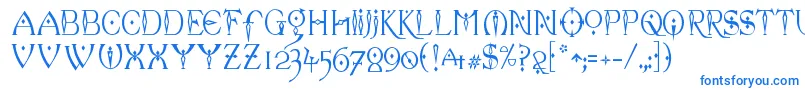 フォントCelexa – 白い背景に青い文字