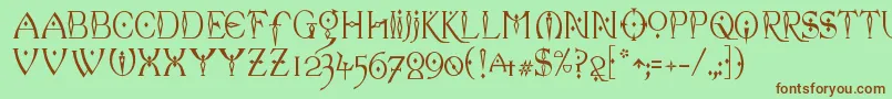 Celexa Font – Brown Fonts on Green Background