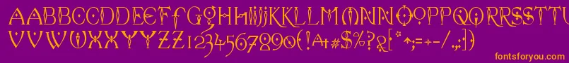 Celexa Font – Orange Fonts on Purple Background