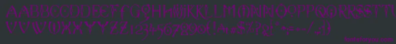 Celexa Font – Purple Fonts on Black Background
