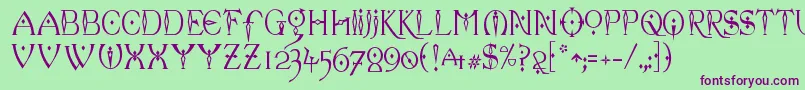 Шрифт Celexa – фиолетовые шрифты на зелёном фоне