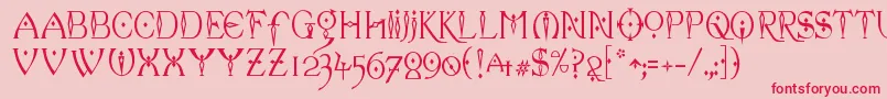 Celexa Font – Red Fonts on Pink Background