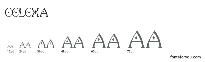 Размеры шрифта Celexa